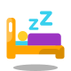 ベッドで寝る icon