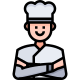 Cocinero de sexo masculino icon