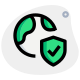 Online Firewall security of internet with antivirus protection icon