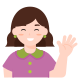 girl-woman-hello-hi-hand-gesture-avatar-shorthair icon
