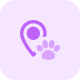 Location of animal Hospital isolated on a white background icon