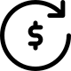 Money rotation and conversion of international currency icon