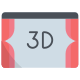 外部-3D-映画-シネマ-ベアリコン-フラット-ベアリコン icon