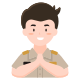 man-officers-teacher-greeting-sawasdee-Thailand-welcome-gesture icon