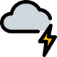 Thunderstorm weather cloud layout logotype forecast report icon