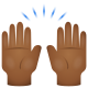 Raising Hands Medium Dark Skin Tone icon