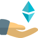 Share ethereum user id and assets to other uses icon