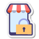 Accesso protetto al negozio mobile icon