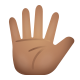 Hand With Fingers Splayed Medium Skin Tone icon