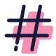 Großer Hashtag icon