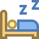 Dormire nel letto icon