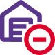 Removal of digital portal of storage warehouse logotype icon
