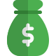 Money bag dollar collection deposite value currency icon