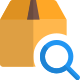 Searching for an item delivery shipment address icon