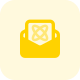 Sending information regarding nuclear power in the mail icon