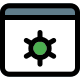 Intenet browser setting and maintenance application menu icon