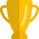 Racing championship victory cup isolated on a white background icon