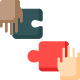 Hands Holding Puzzles icon