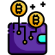 billetera-bitcoin-externa-criptomoneda-justicon-color-lineal-justicon icon