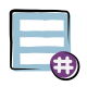 Flux d'activité avec hashtag icon