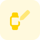 Edit smartwatch setting with pen logotype layout icon