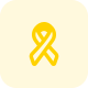 Cancer ribbon symbol isolated on a white background icon