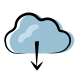 Von der Cloud herunterladen icon