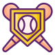 外部チャンピオンシップ野球フラットアイコン線色フラットアイコン 3 icon