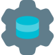 Setting of database server isolated on a white background icon