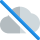 Cloud computing server offline isolated on a white backgound icon