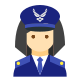 comandante-dell'aeronautica-femmina-tipo-pelle-1 icon