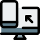 Desktop computer mirroring and file sharing to Android smartphone icon