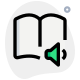 Audiobook volume up isolated on white background icon
