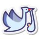 Flying Stork With Bundle icon
