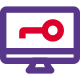 Password authentication for desktop computer admin login icon