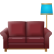 Couch und Lampe icon