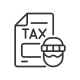 Tax evasion linear icon icon