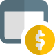 Monetization of web content with a dollar sign icon