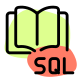 SQL programming and guide book isolates on white background icon