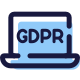 Ordinateur portable GDPR icon