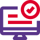 Checklist on computer with series of list verified and checked icon