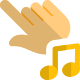 Easy access to music playlist from touchscreen icon