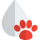 Animal blood type isolated on white background icon