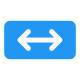 Horizontal arrows in both directional on a road signal icon