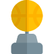 Basketball game trophy with round shape icon