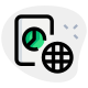 Global Axis of Pie chart sales data record file icon