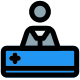 Administrative department of the hospital facility icon