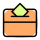 Election ballot voting box a polling station icon