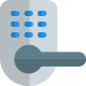 Smart locks with pass code isolated on a white background icon