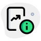 Info button for line graph file isolated on a white background icon